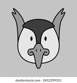 Pheasant grayscale icon. Animal head vector. Agriculture sign. Graph symbol for your web site design, logo, app, UI. EPS10.