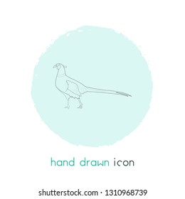 Pheasant icon line element. Vector illustration of pheasant icon line isolated on clean background for your web mobile app logo design.