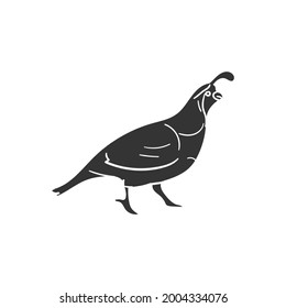 Pheasant Icon Silhouette Illustration. Animal Bird Vector Graphic Pictogram Symbol Clip Art. Doodle Sketch Black Sign.