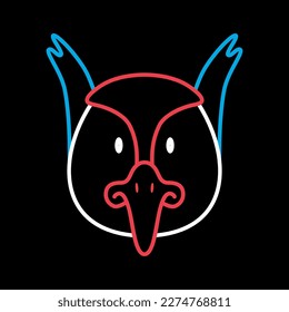 Pheasant on black background icon. Animal head vector. Agriculture sign. Graph symbol for your web site design, logo, app, UI. EPS10.