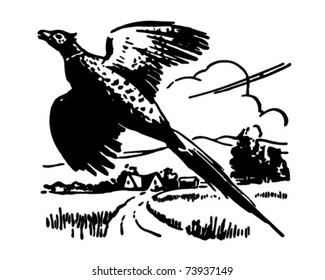 Pheasant - Retro Ad Art Illustration