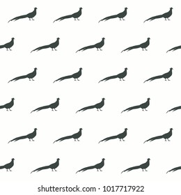 Pheasant seamless pattern.