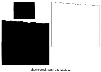 Phelps and Red Willow County, Nebraska (U.S. county, United States of America, USA, U.S., US) map vector illustration, scribble sketch map