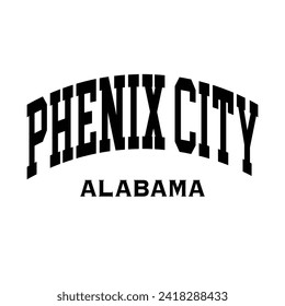 Phenix City text effect vector. Editable college t-shirt design printable text effect vector