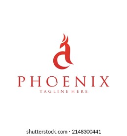 Phenix logo bird eagle vector logo A design