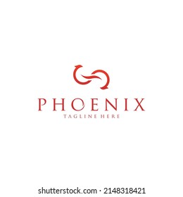 Phenix logo bird eagle vector design template