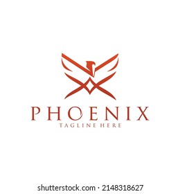 Phenix logo bird eagle vector design template