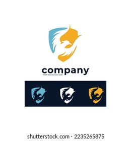 Phenix logo bird eagle vector