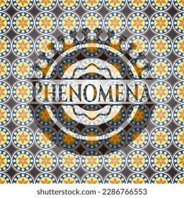 Phenomena arabic emblem background. Arabesque decoration. 