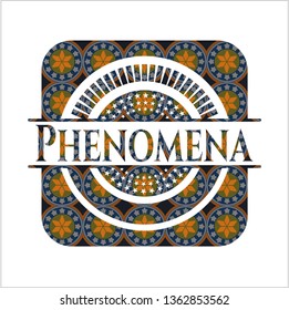 Phenomena arabic style emblem. Arabesque decoration.