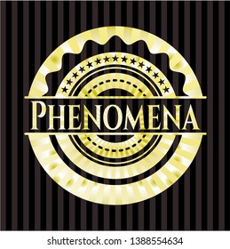 Phenomena gold emblem or badge. Vector Illustration. Detailed.