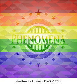 Phenomena lgbt colors emblem 