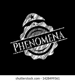 Phenomena on chalkboard. Vector Illustration. Detailed.