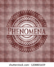 Phenomena red geometric emblem. Seamless.