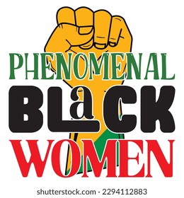 Phenomenal Black Women SVG Design Vector File. svg