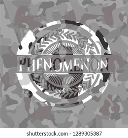 Phenomenon on grey camouflaged pattern