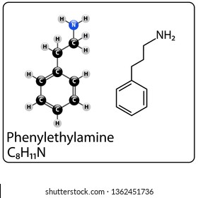 Phenylethylamine Molecule Structure