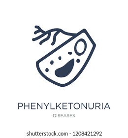 Phenylketonuria icon. Trendy flat vector Phenylketonuria icon on white background from Diseases collection, vector illustration can be use for web and mobile, eps10