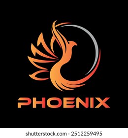 Pheonix bird logo design vector file