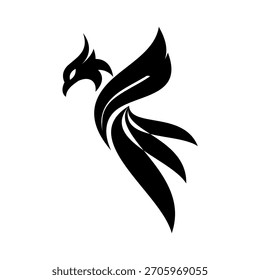 Pheonix Pájaro Logotipo Diseño Archivo de Vector Silueta Águila
