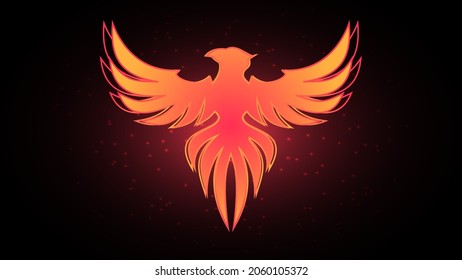 Pheonix fire bird with sparks