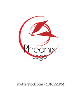 pheonix logo for company, organization or team with pheonix bird symbol for unlimited power