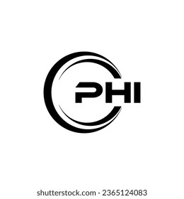 PHI Letter Logo Design, Inspiration for a Unique Identity. Modern Elegance and Creative Design. Watermark Your Success with the Striking this Logo.