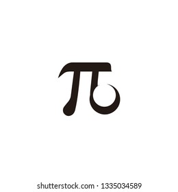 the phi symbol of math jt font letter logo vector