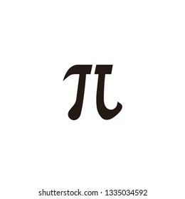 the phi symbol of math jt font letter logo vector