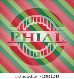 Phial christmas emblem.