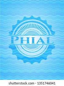 Phial water badge.