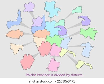 Phichit Province is divided by districts.