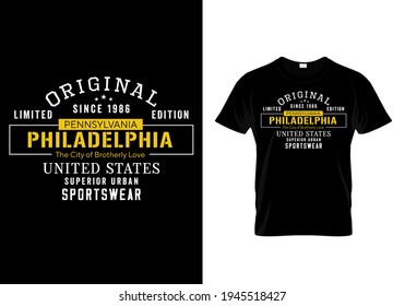 
Philadelphia City, Pennsylvania. vintage urban stylish typography t-shirt and apparel design. vector illustration print design for college and university.