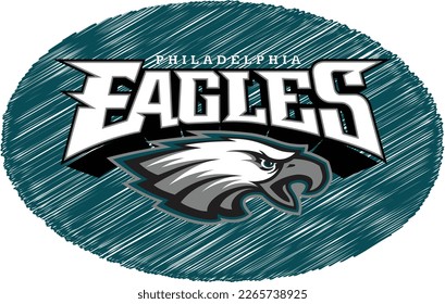 Philadelphia Eagles Logo Scribble Background