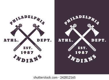 Philadelphia Indians grunge emblem vector illustration, eps10, easy to edit