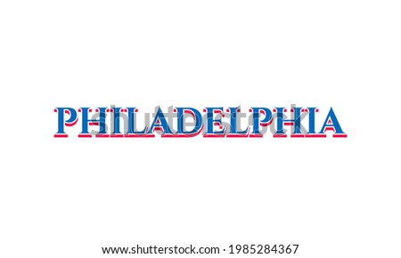 Philadelphia Lettering Vector Design. Can be used to logo, card, poster, heading and beautiful title.