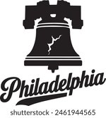 Philadelphia Liberty Bell Silhouette Vector