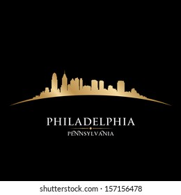 Philadelphia Pennsylvania city skyline silhouette. Vector illustration