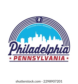 Philadelphia, Pennsylvania. Logo design template. Vector and illustration.