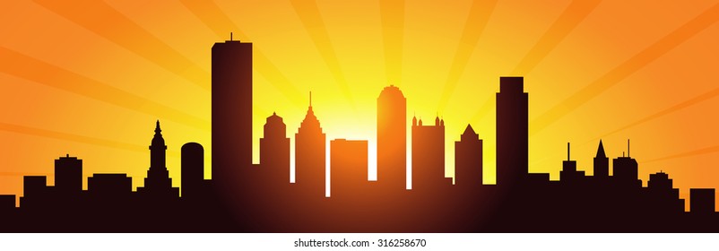 Philadelphia Pennsylvania Morning Sunrise Skyline