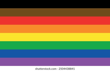 Philadelphia Pride Flag, vector design