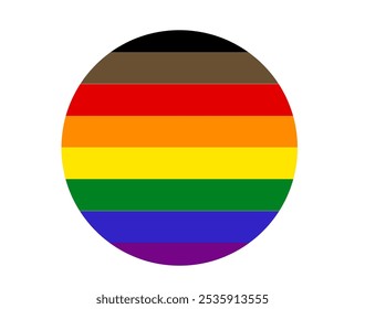 Ilustração do vetor da bandeira do orgulho da Filadélfia