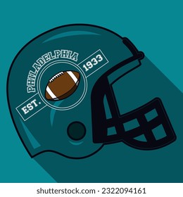 The Philadelphia Signature Green Football Helmet is a distinctive piece that shows off team pride and its unique identity. Combine style and protection in an iconic symbol of the spirit of the game.