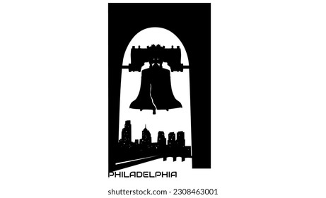 philadelphia silhouette, high quality vector