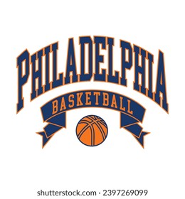 Philadelphia typography design vector, usa state shirt design vector. Jersey design vector, T-shirt design for usa 