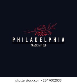 Philadelphia typography slogan for t shirt printing, tee graphic design.  