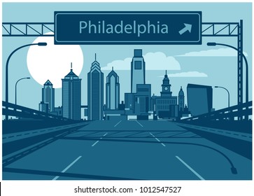 Philadelphia vector skyline
