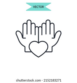 philanthropist icons  symbol vector elements for infographic web