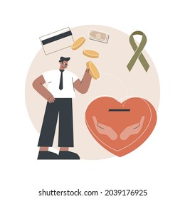 Philanthropy Abstract Concept Vector Illustration. Private Initiative, Generosity, Donation Fund, Monetary Gift, Financial Support, Solving Public Problem, Social Philanthropy Abstract Metaphor.