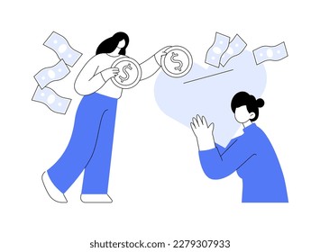 Philanthropy abstract concept vector illustration. Private initiative, generosity, donation fund, monetary gift, financial support, solving public problem, social philanthropy abstract metaphor.